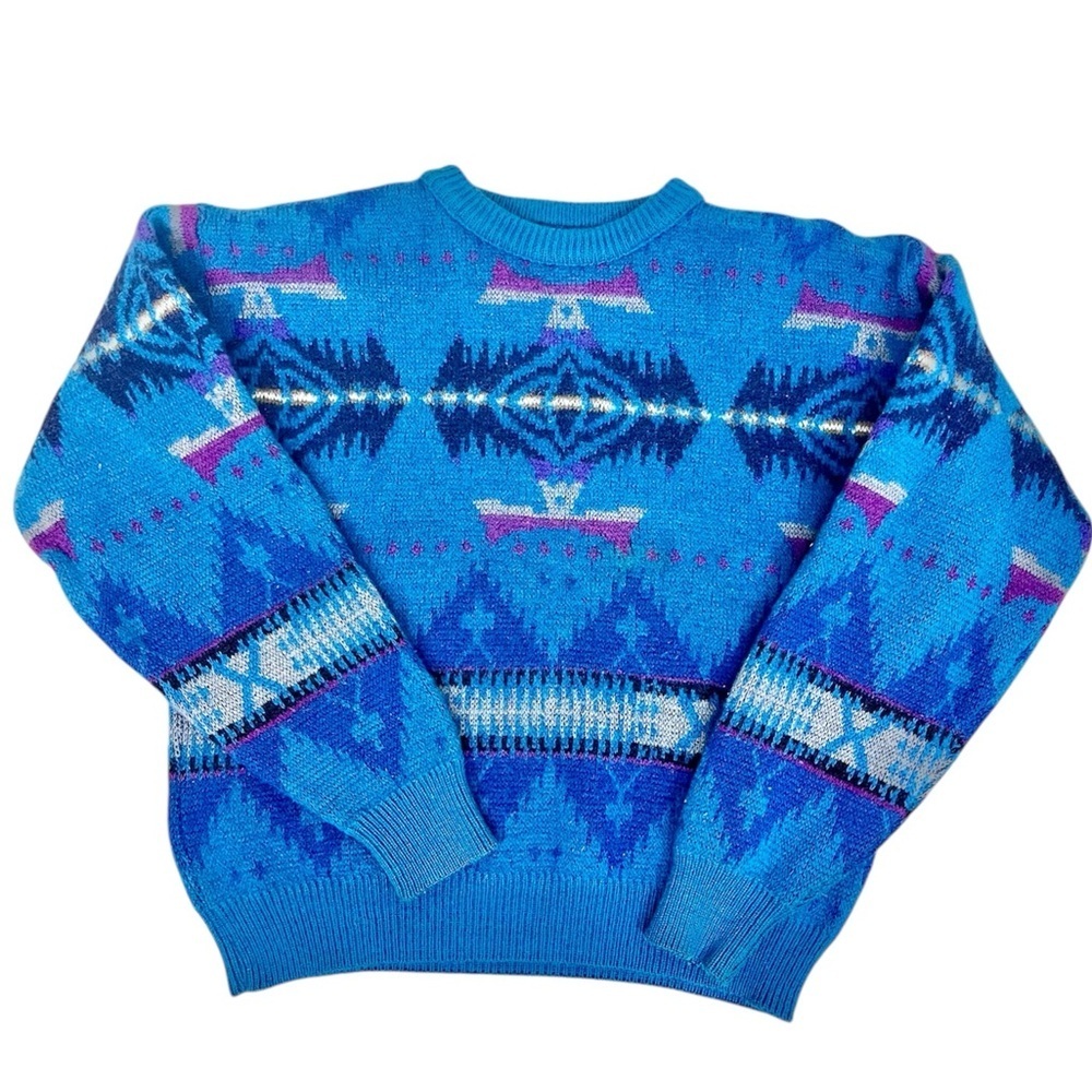Vintage PENDLETON Wool High Grade Western Wear Sweater SZ S Aztec